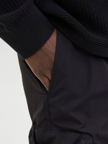 JACK & JONES Loosefit Cargohose in Schwarz