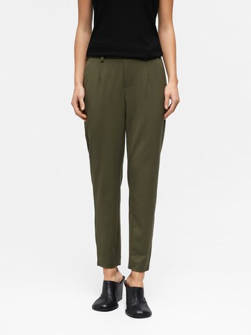 Coupe slim Pantalon 'Lisa' OBJECT en vert : devant