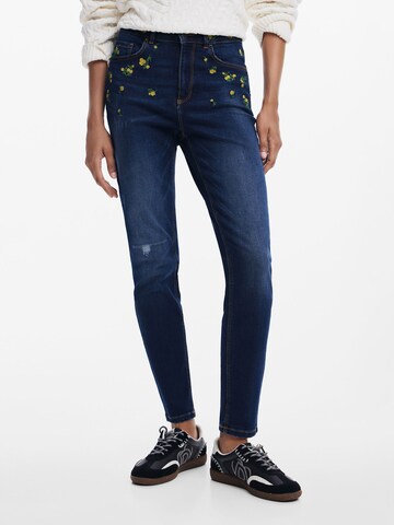 Coupe slim Jean Desigual en bleu : devant