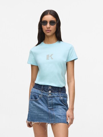 KARL LAGERFELD JEANS - Camisa em azul: frente