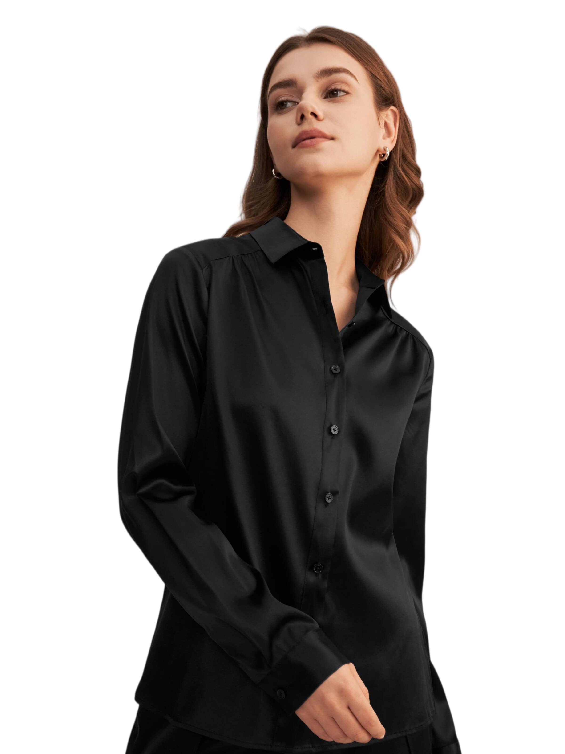 Lilysilk Bluse‌‌‌‌‌‌‌‌‌ in Schwarz: Vorderseite