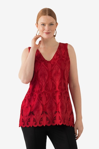 Ulla Popken Blouse in Rood: voorkant