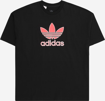 ADIDAS ORIGINALS Shirt 'Trefoil' in Zwart: voorkant