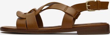 LOTTUSSE Sandals in Brown: front