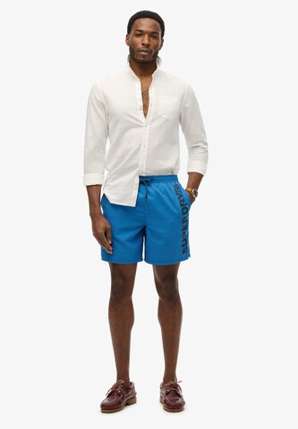 Superdry Zwemshorts in Blauw