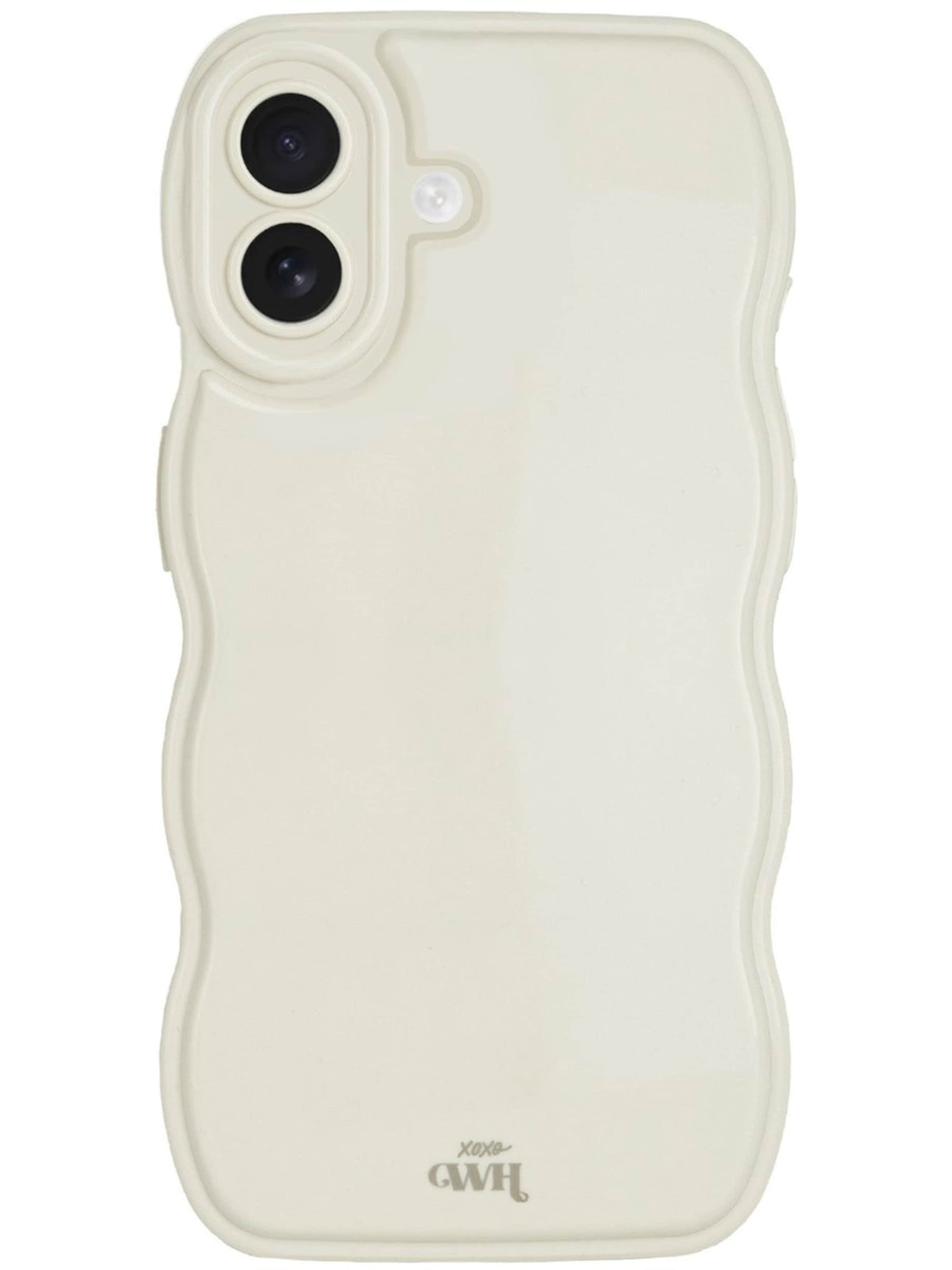 xoxoWildhearts Smartphonehoesje 'Glossy Wavy' in Beige: voorkant