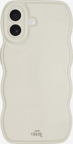 Protection pour smartphone 'Glossy Wavy' xoxoWildhearts en beige : devant