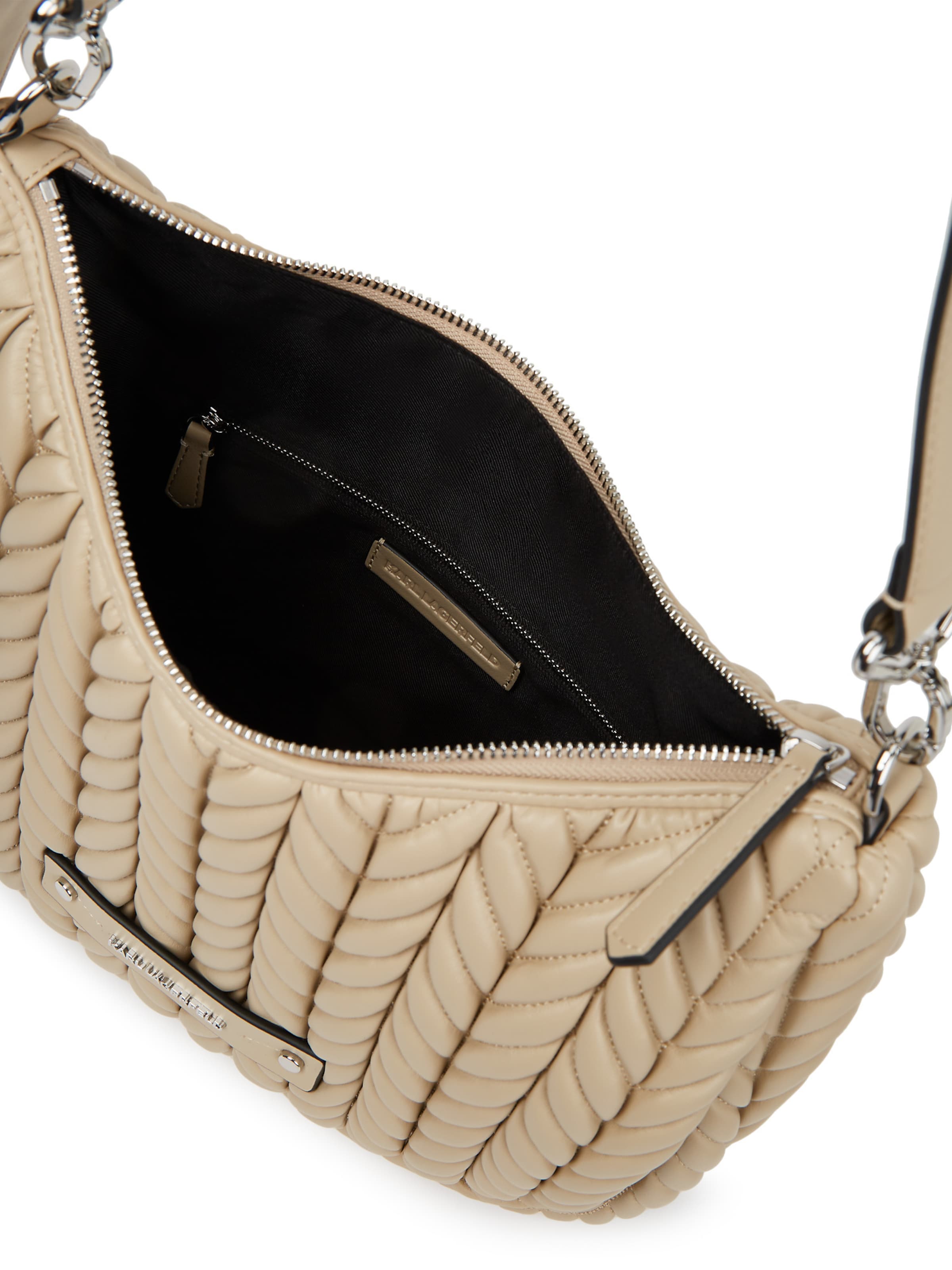 Borsa a spalla 'K/Weave' di Karl Lagerfeld in beige