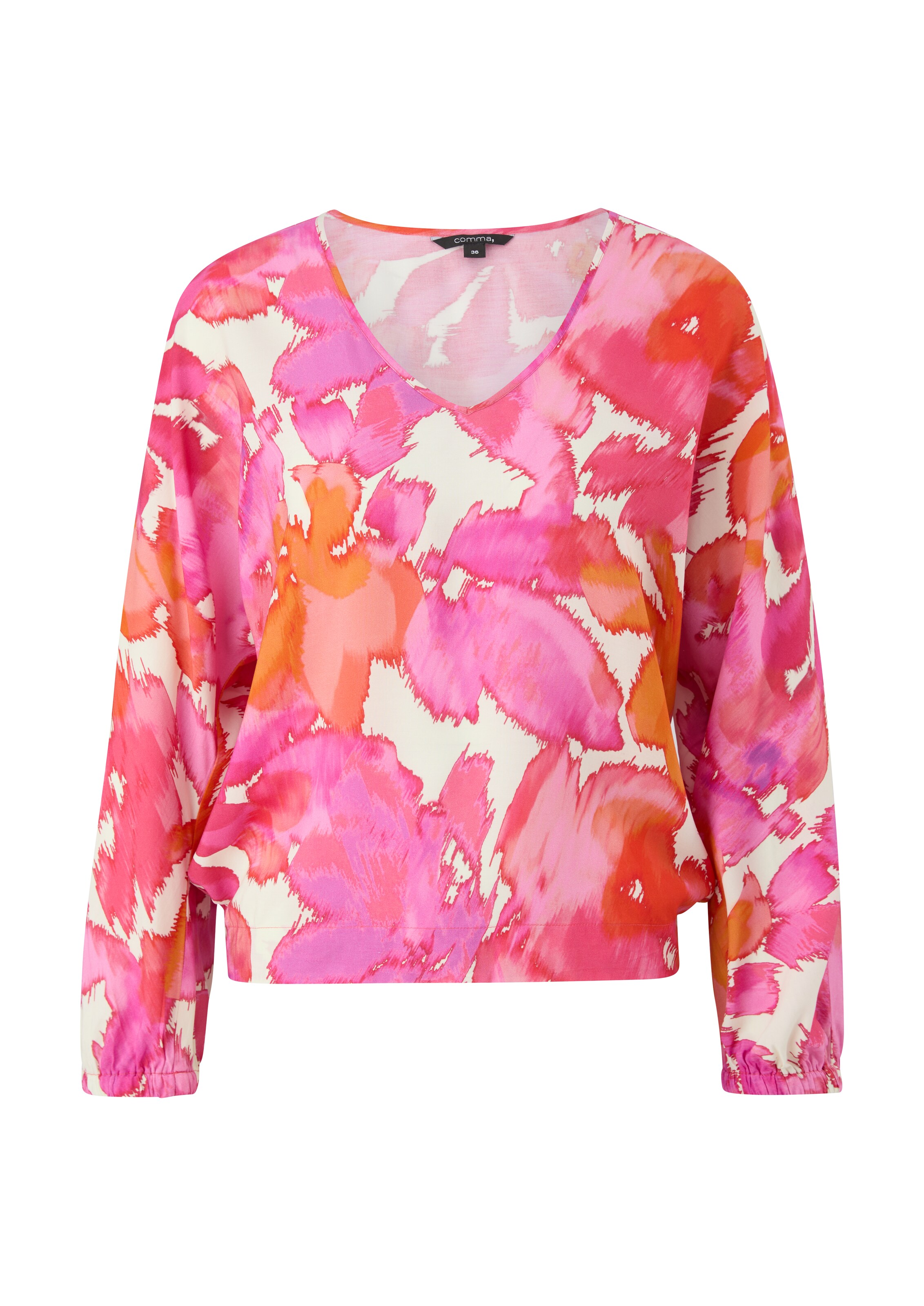 COMMA Chemisier en orange / rose / blanc, Vue avec produit