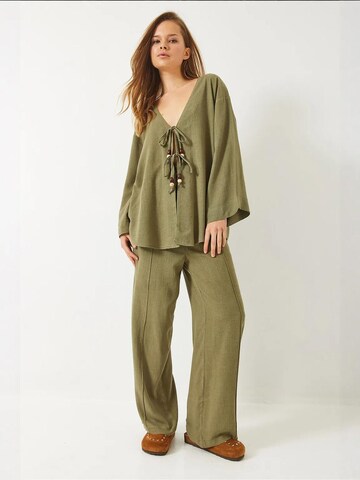 Bianco Lucci Broekpak in Groen: voorkant