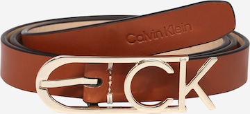 Ceinture Calvin Klein en marron : devant