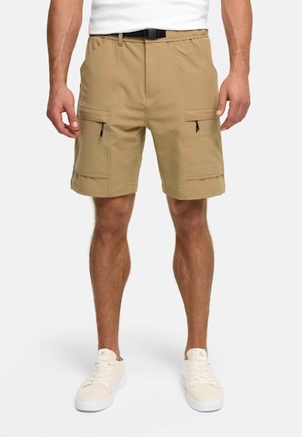 INDICODE JEANS Regular Cargobroek 'Rommie' in Bruin: voorkant