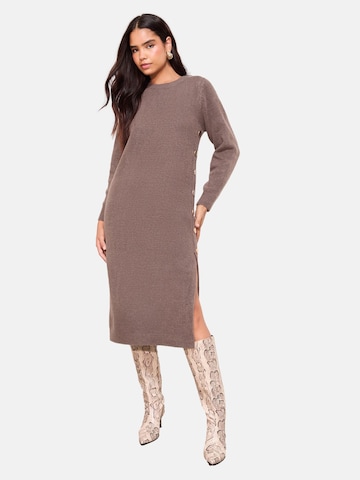 Robes en maille Friends Like These en beige : devant