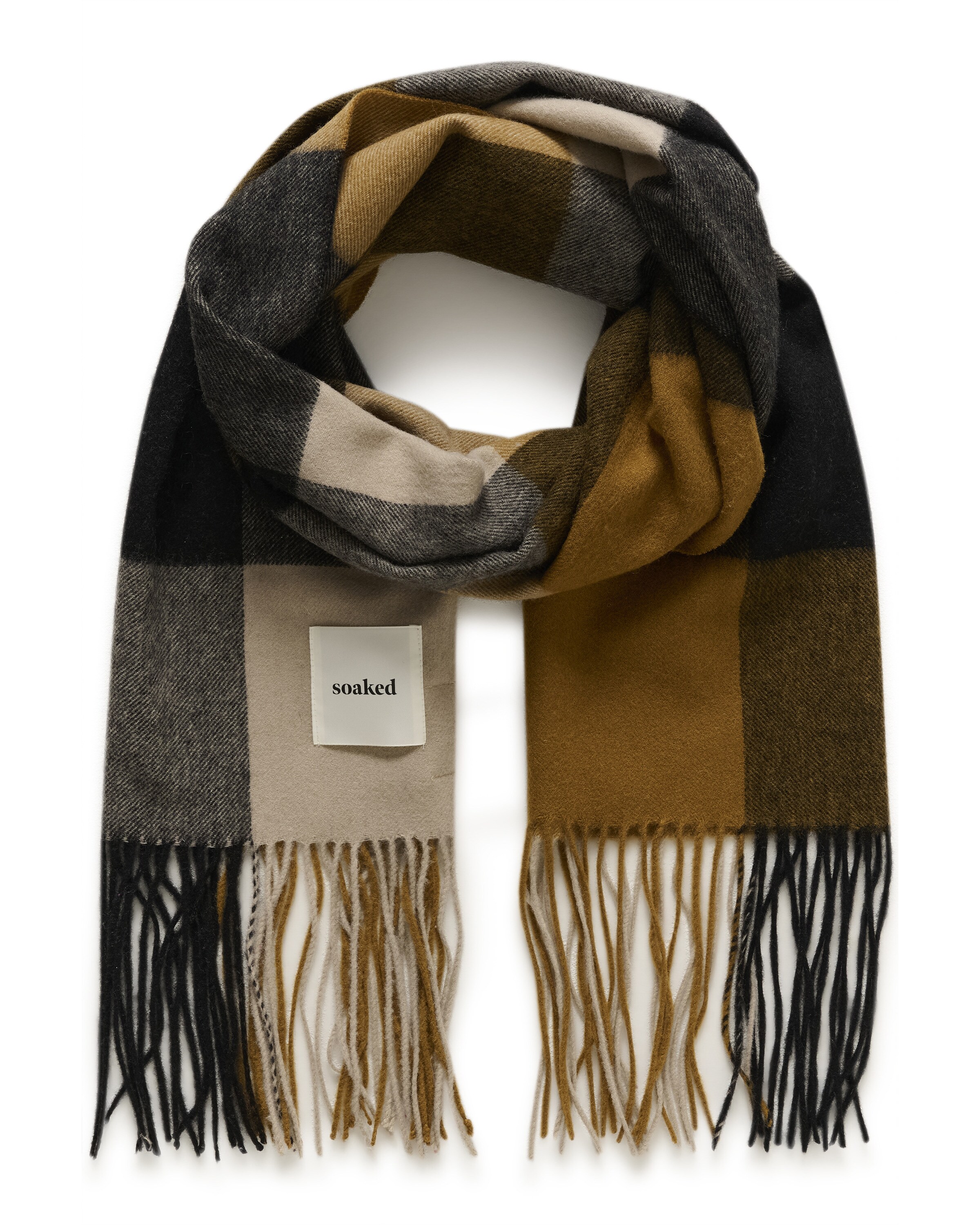 SOAKED IN LUXURY - Cachecóis 'Millie' em castanho: frente