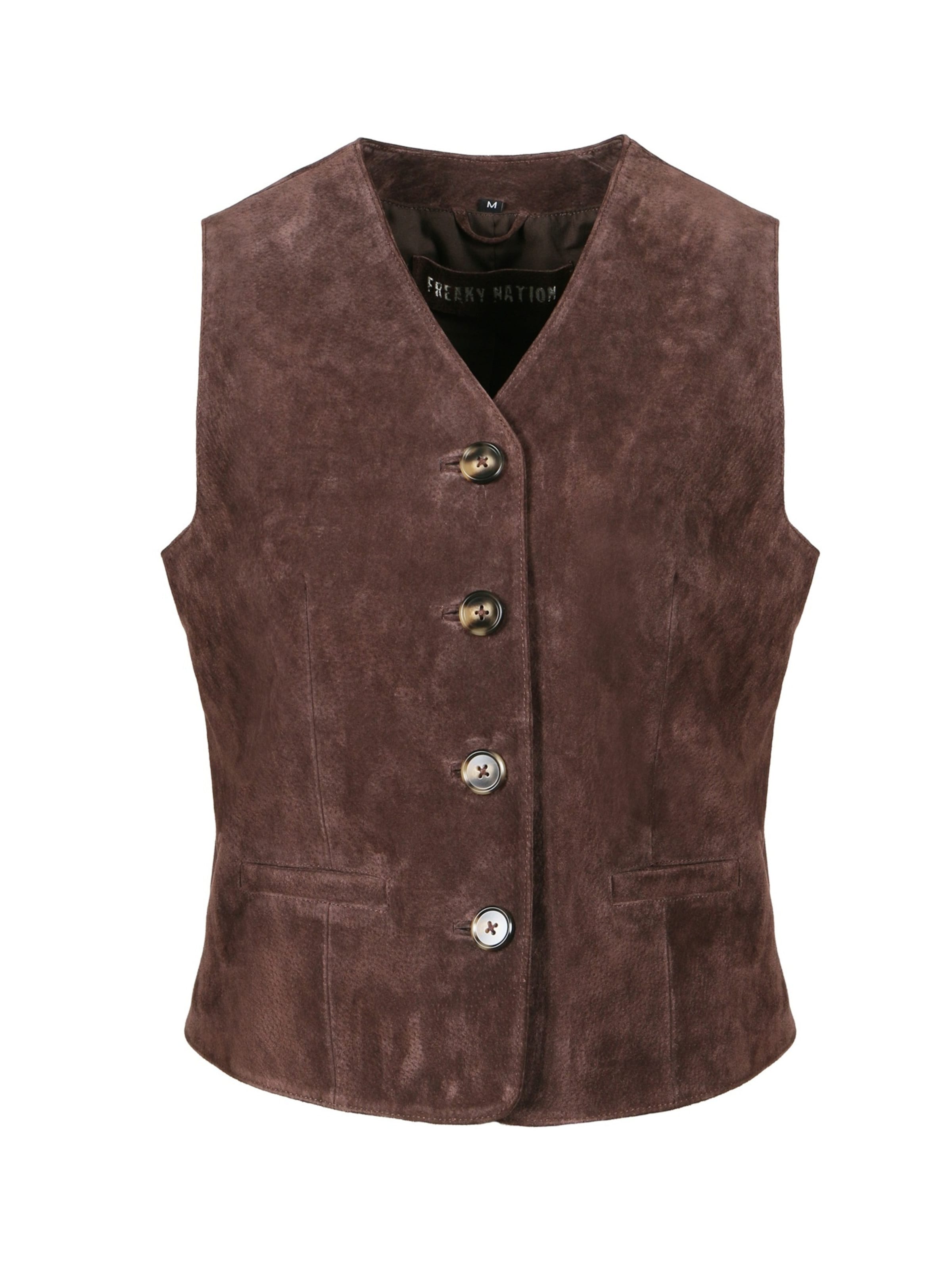 Gilet di FREAKY NATION in marrone: frontale