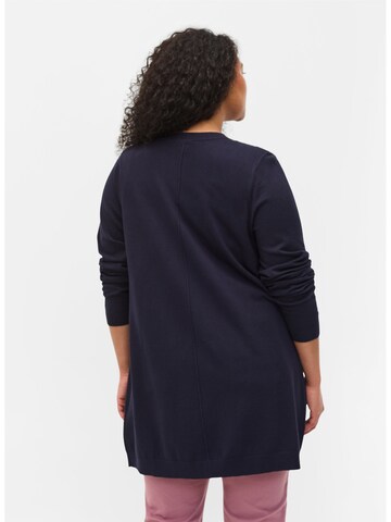 Zizzi Knit cardigan 'CARRIE' in Blue