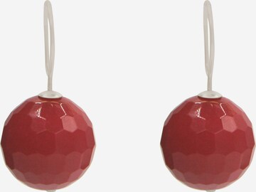 Gemshine Earrings '3-D Jade Kugeln' in Red: front