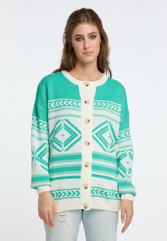 Cardigan IZIA en vert : devant