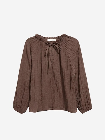 MixRay Bluse in Braun: Vorderseite