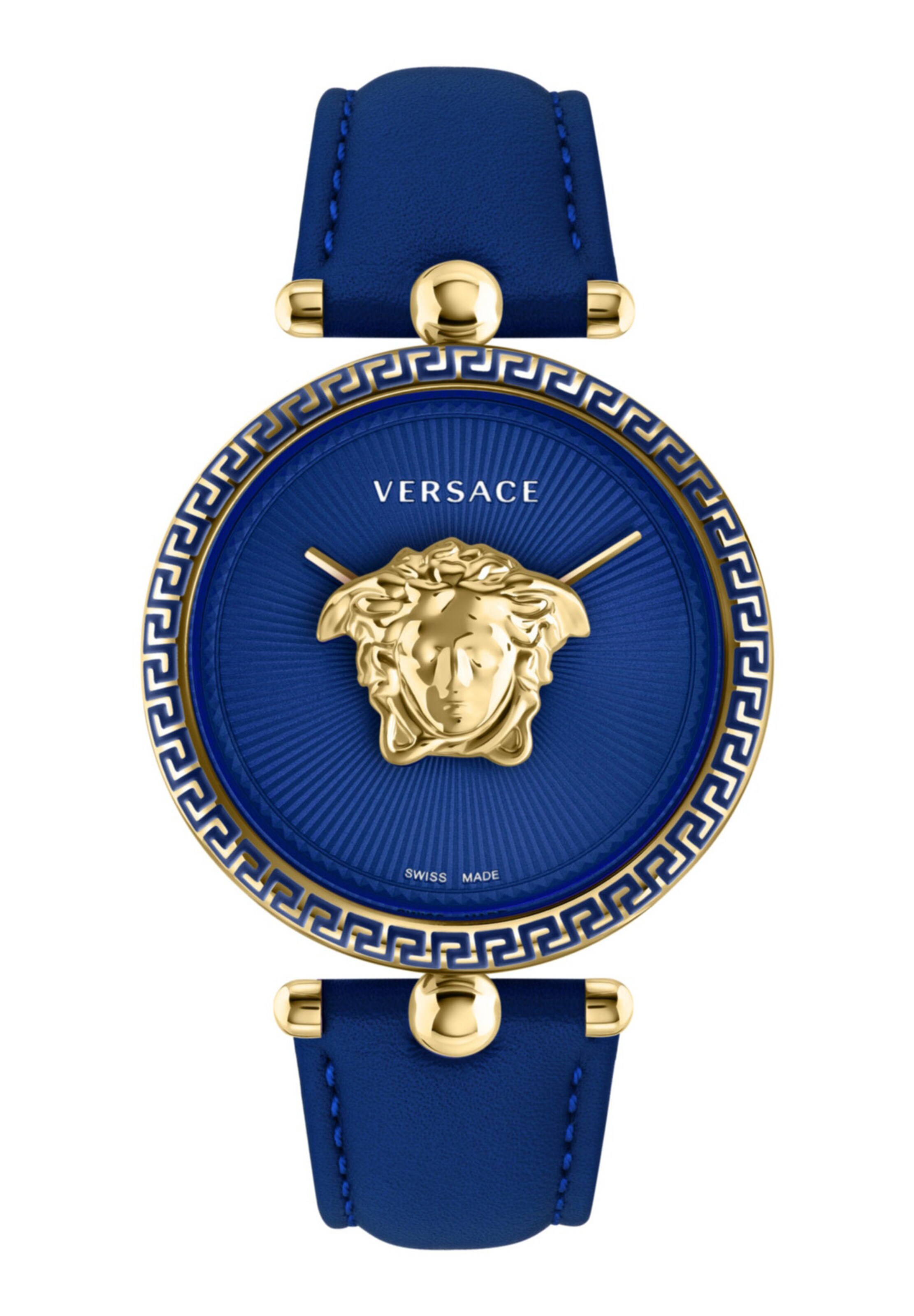VERSACE Analoguhr 'Palazzo' in Blau: Vorderseite