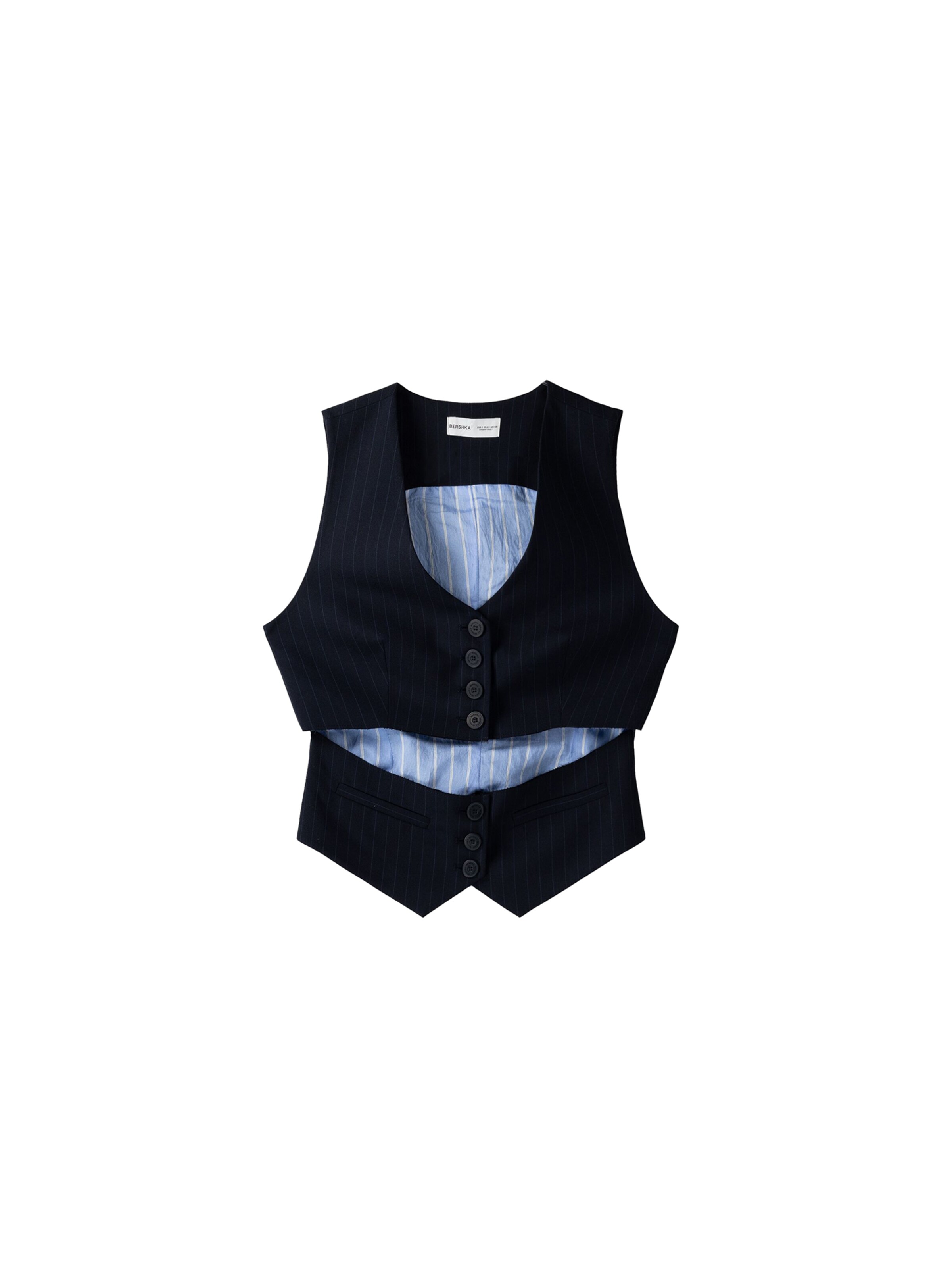 Bershka Suit vest in Blue: front