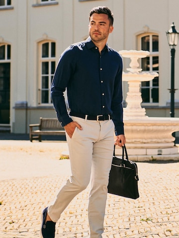 Suitable Comfort fit Button Up Shirt in Blue