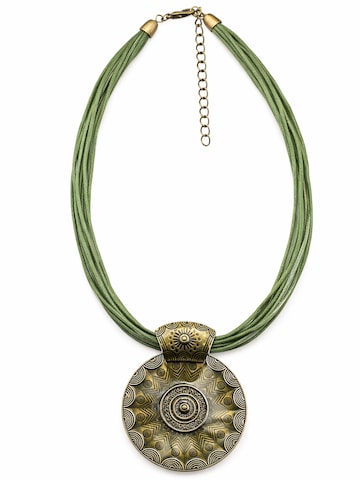 COLLEZIONE ALESSANDRO Necklace 'Ciondolo' in Green: front
