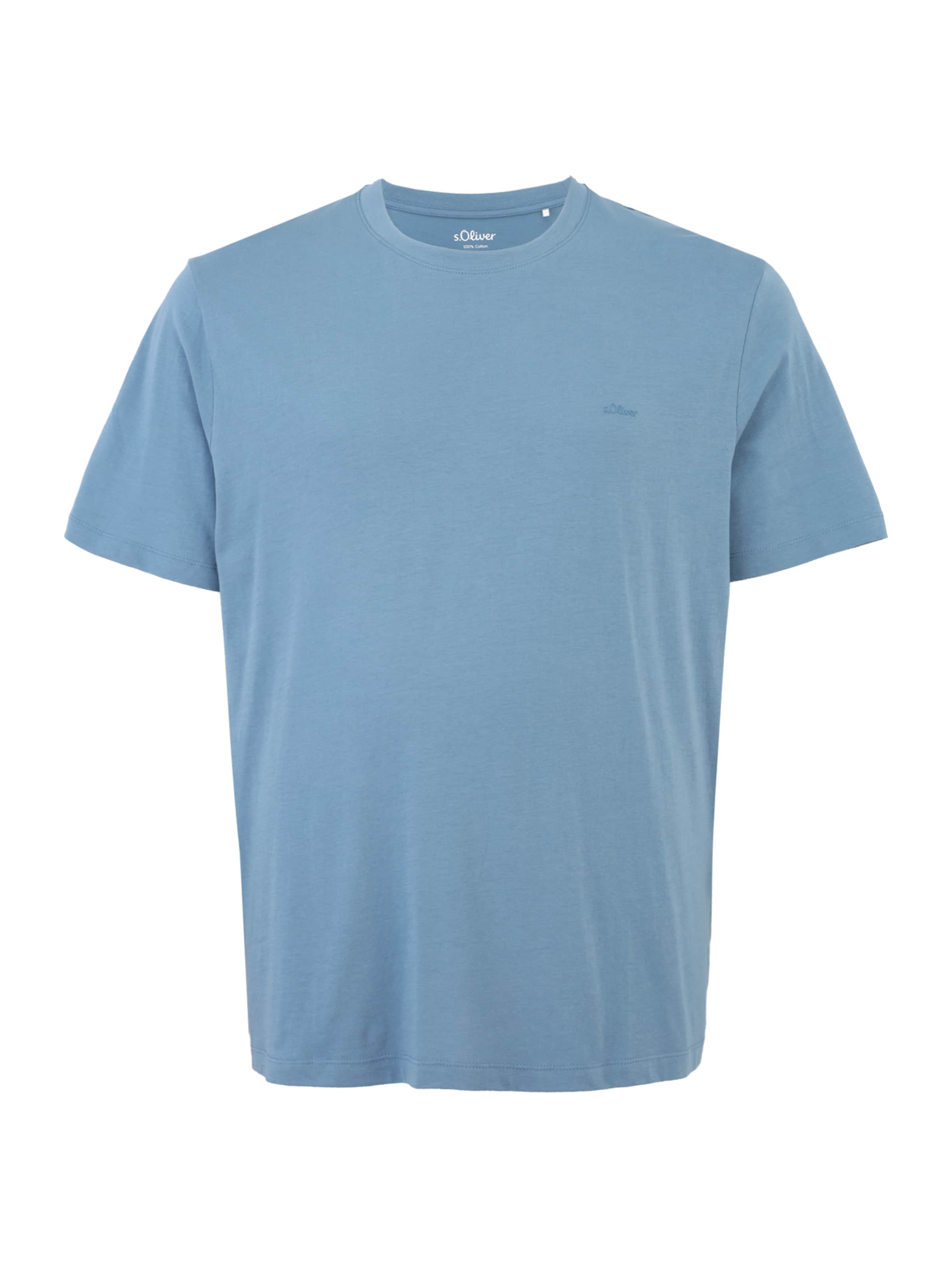 s.Oliver Men Big Sizes T-Shirt in Blau: Vorderseite