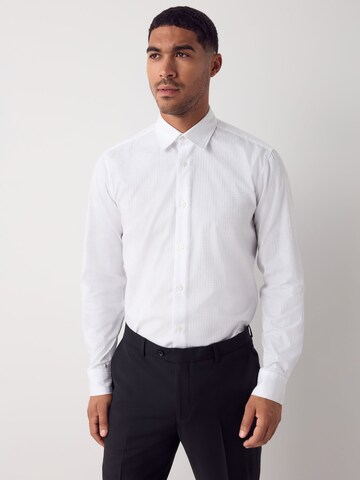 Next Regular fit Button Up Shirt in White: front