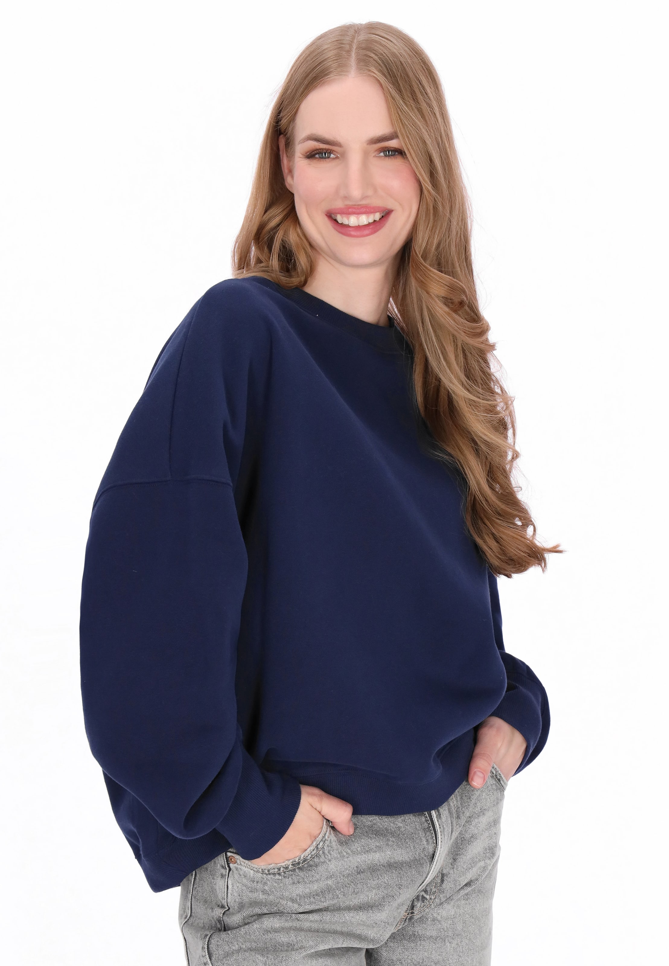 Sweat-shirt DreiMaster Vintage en bleu : devant