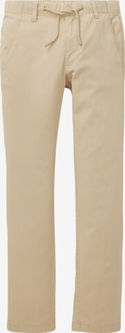 Pantalon TOM TAILOR en beige : devant