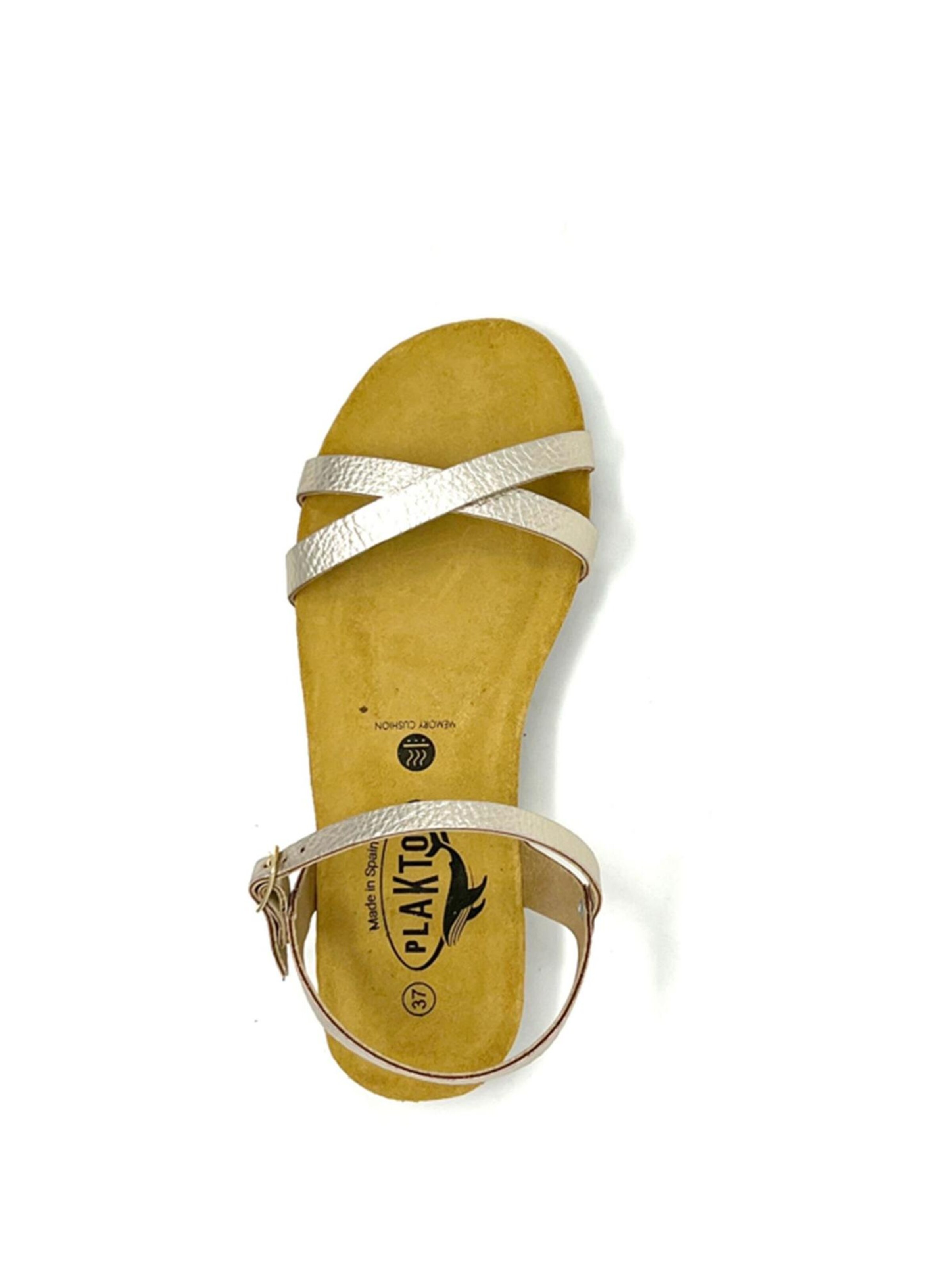 Plakton Sandals 'Fran Date' in Gold