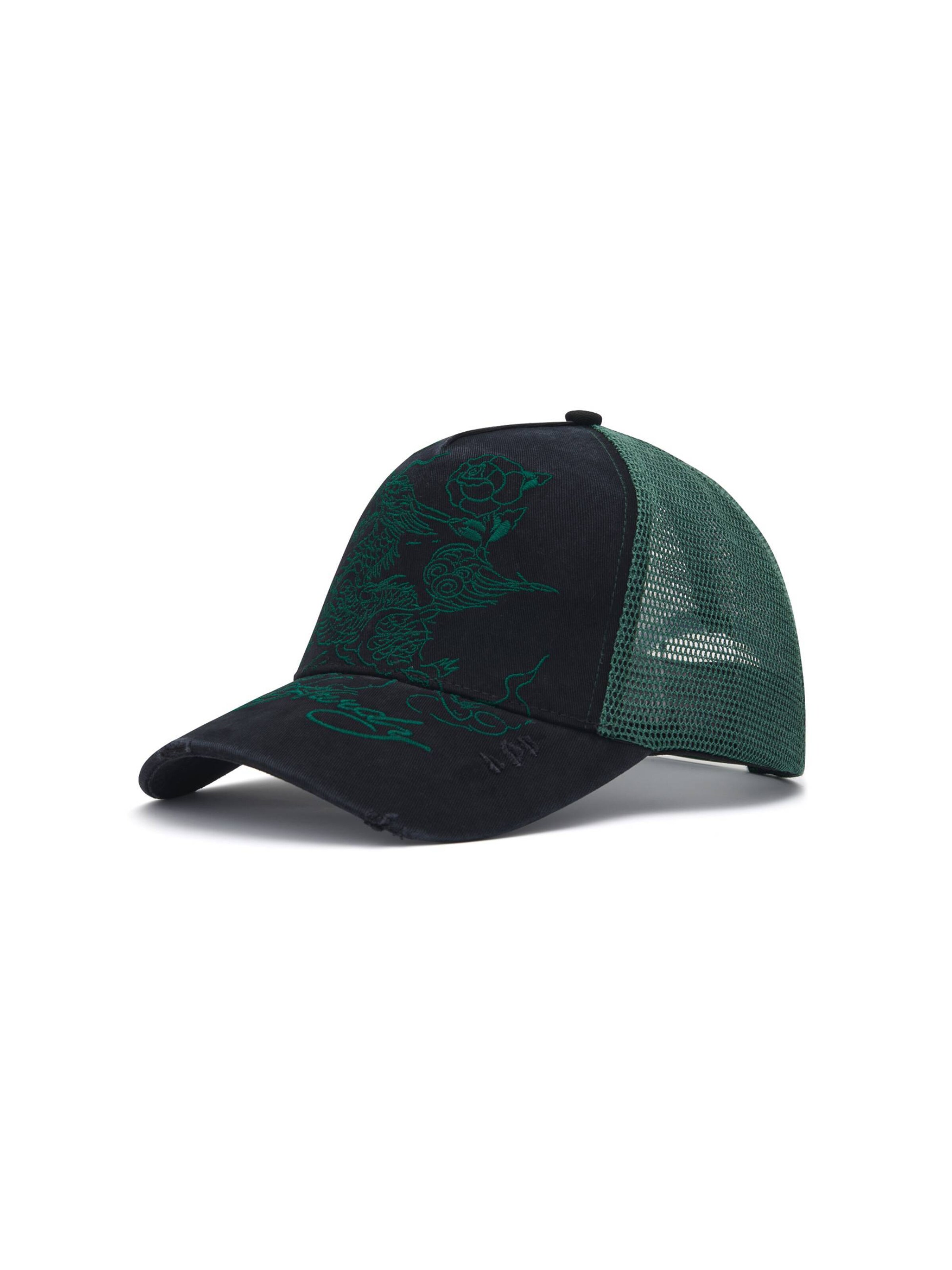 Cappello da baseball di Ed Hardy in verde: lato