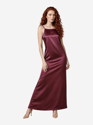 I AM Jurk 'Abito Scivolato in Raso di Viscosa  84107V47' in Rood