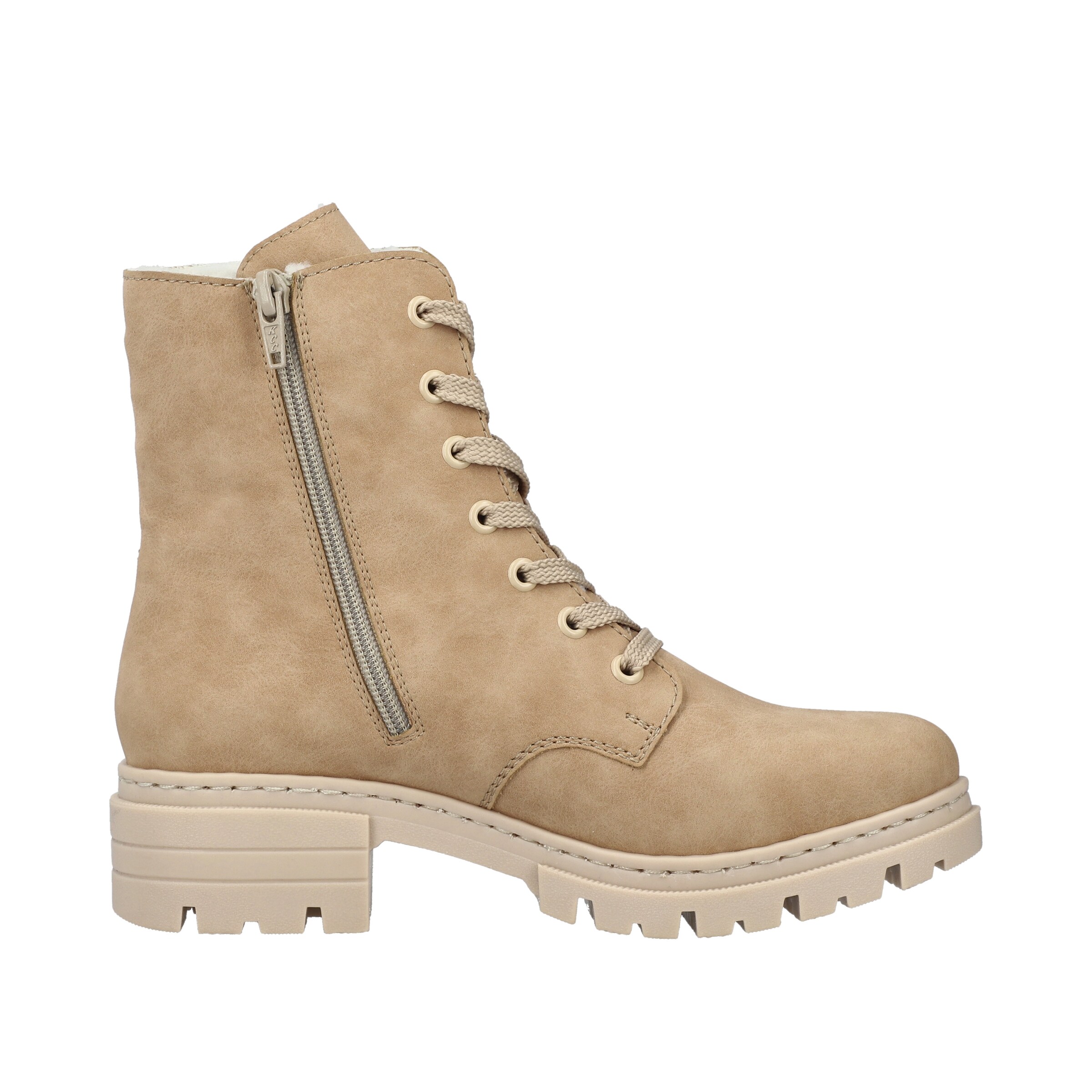 Bottines à lacets Rieker en beige