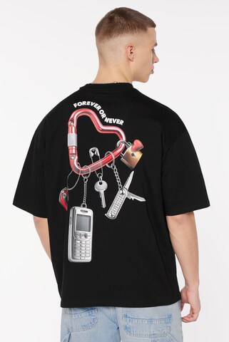 Harlem Soul JO-HN T-Shirt Unisex mit Back-Artwork in Schwarz: Vorderseite
