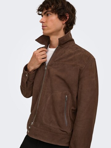 Only & Sons Between-Season Jacket 'ONSElias' in Brown