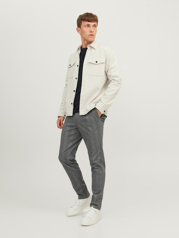 JACK & JONES Tapered Pleat-front trousers 'Ace Harvey' in Grey