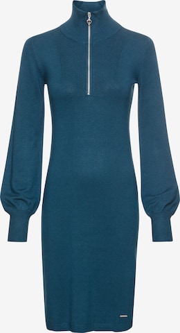 LAURA SCOTT Knitted dress in Blue: front