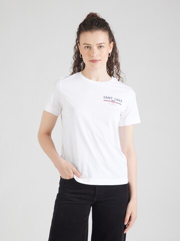 GANT Тениска в бяло: отпред