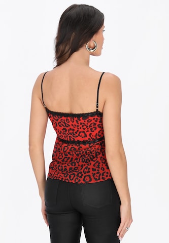 Haut 'Festive' faina en rouge