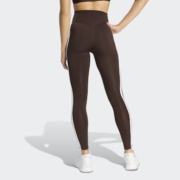 ADIDAS PERFORMANCE Skinny Sporthose 'Optime Essentials' in Braun