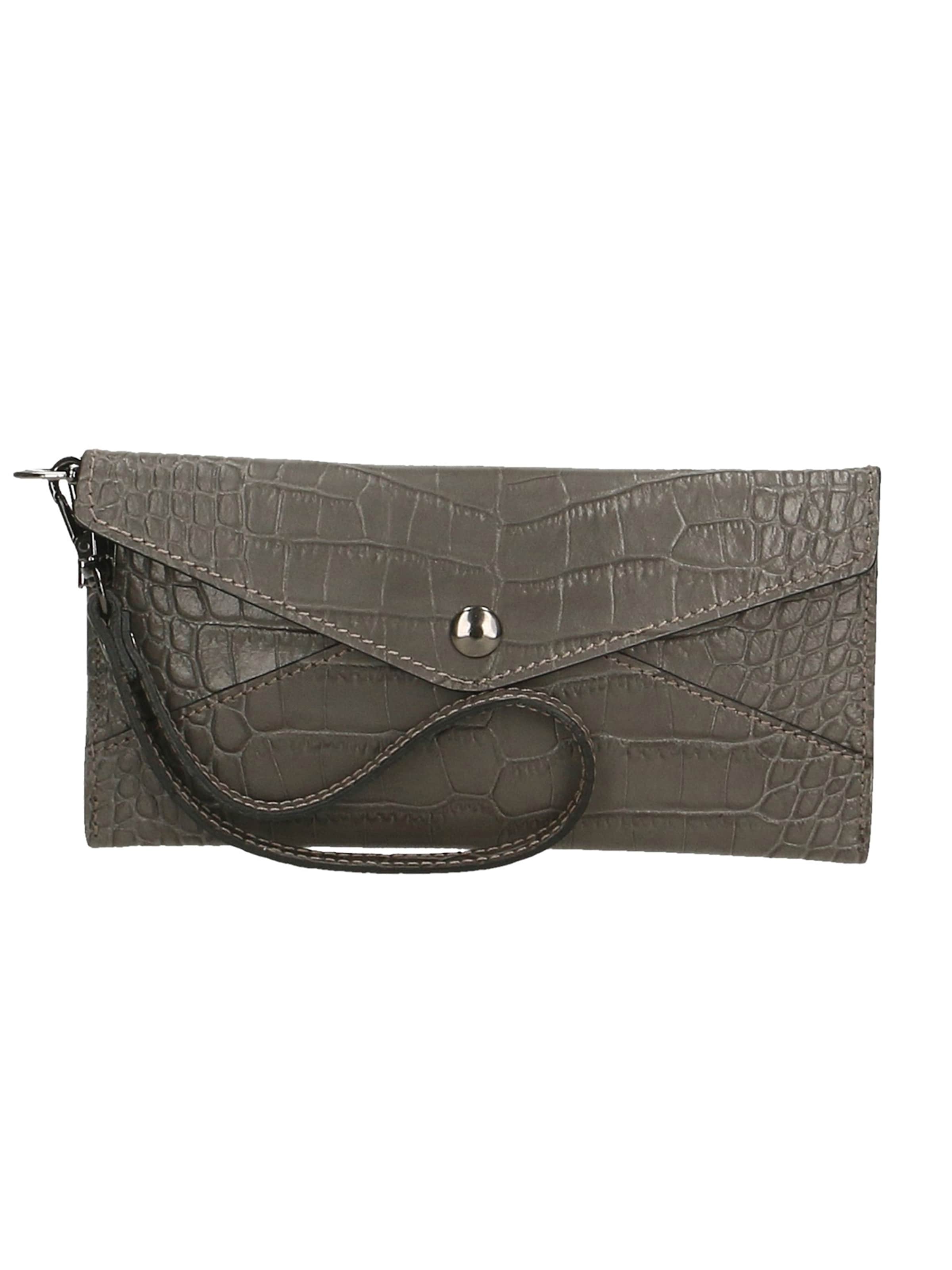Pochette 'Borsetta Portafoglio Noemy Pelle Stampa Coccodrillo Made in Italy' di Gave Lux in grigio: frontale