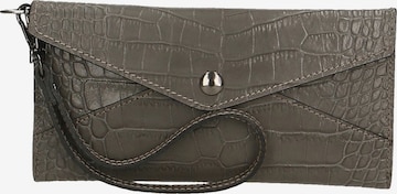 Pochette 'Borsetta Portafoglio Noemy Pelle Stampa Coccodrillo Made in Italy' di Gave Lux in grigio: frontale