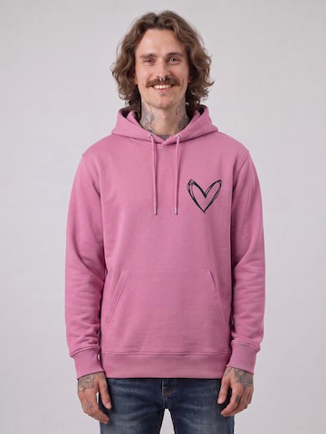 Felpa 'Herzi' di Watapparel in rosa: frontale