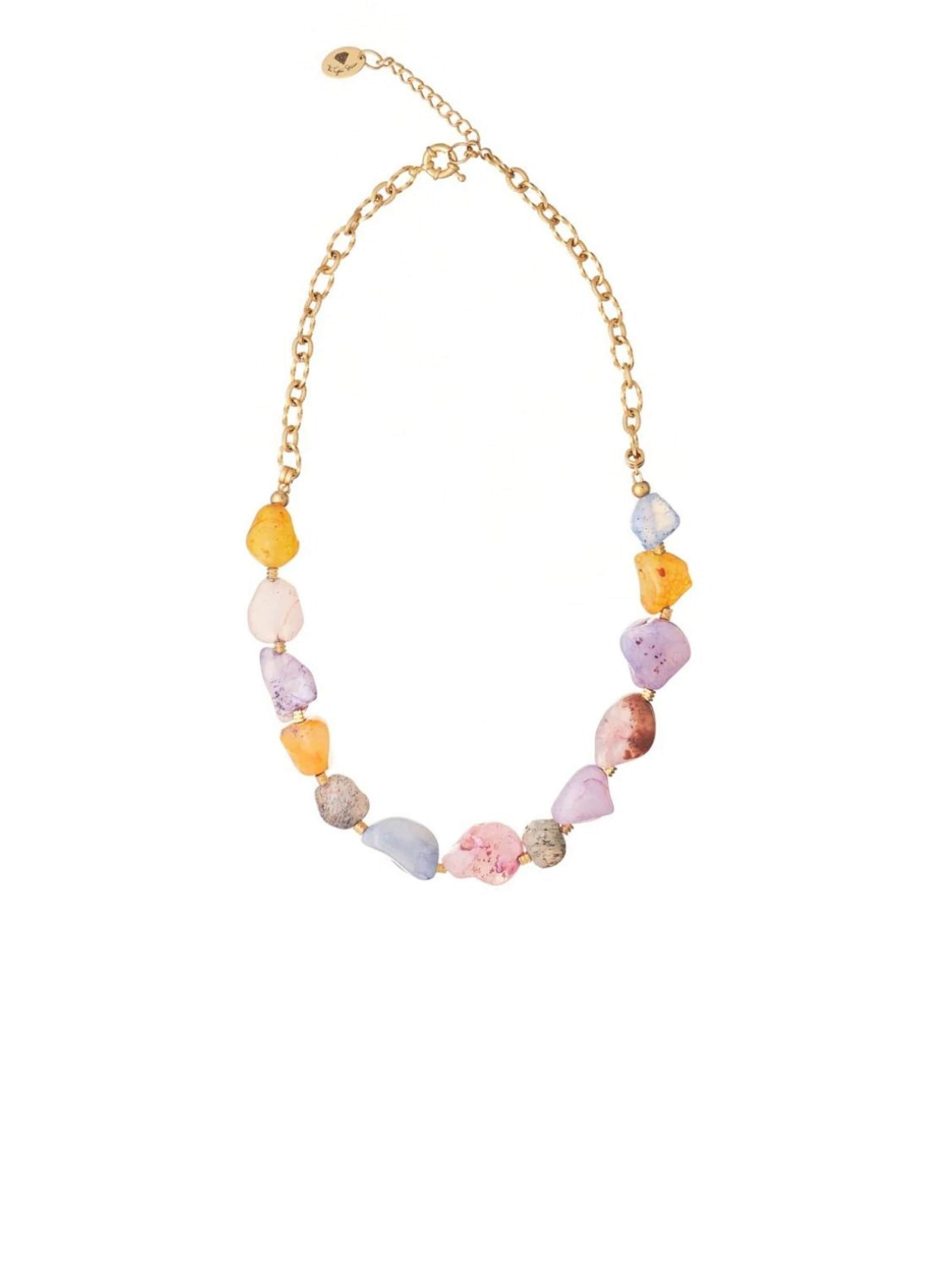 THE GEM STORIES JEWELRY Necklace 'Colourful Agate Gems Necklace' in 45 - 50cm in Mixed colours, Item view