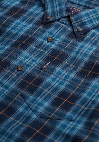 Superdry Regular fit Overhemd in Blauw