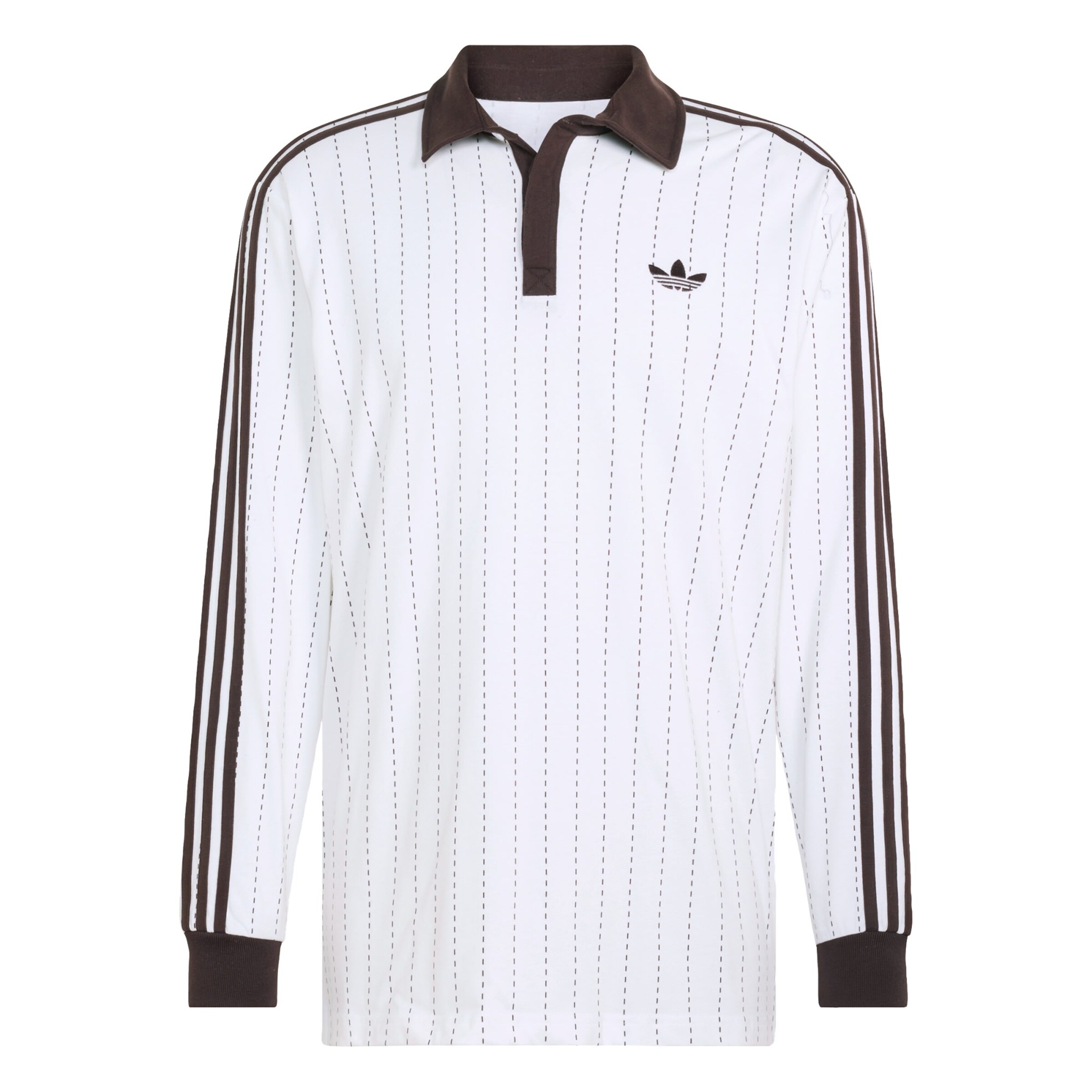 ADIDAS ORIGINALS Camisa em XS em castanho escuro / branco, Vista do artigo