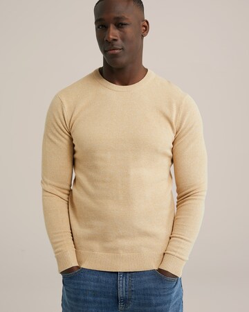 Pull-over WE Fashion en beige : devant