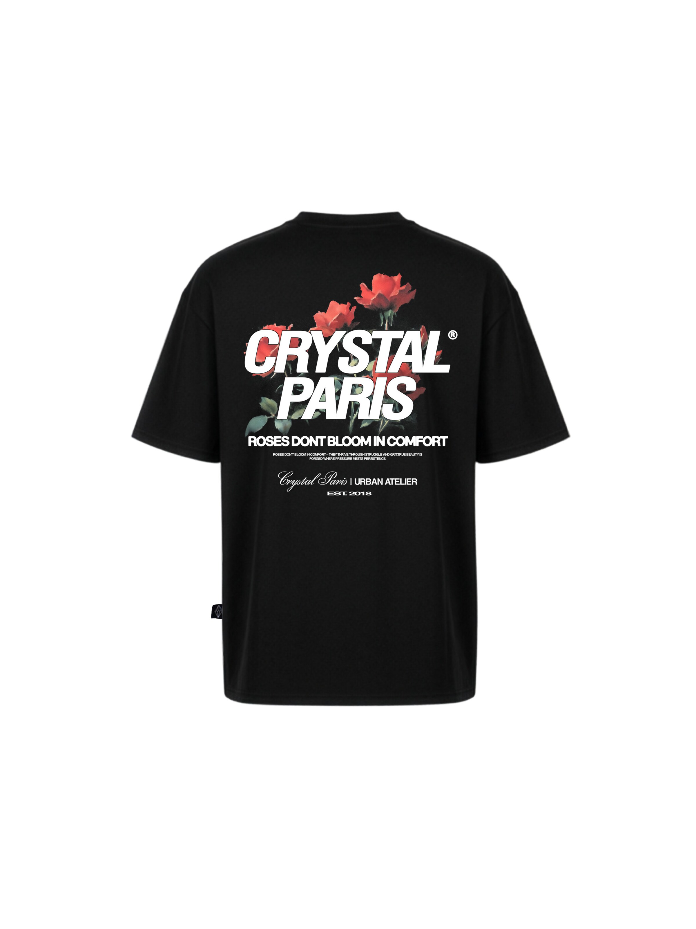 Crystal Paris Shirt 'Rose' in Black